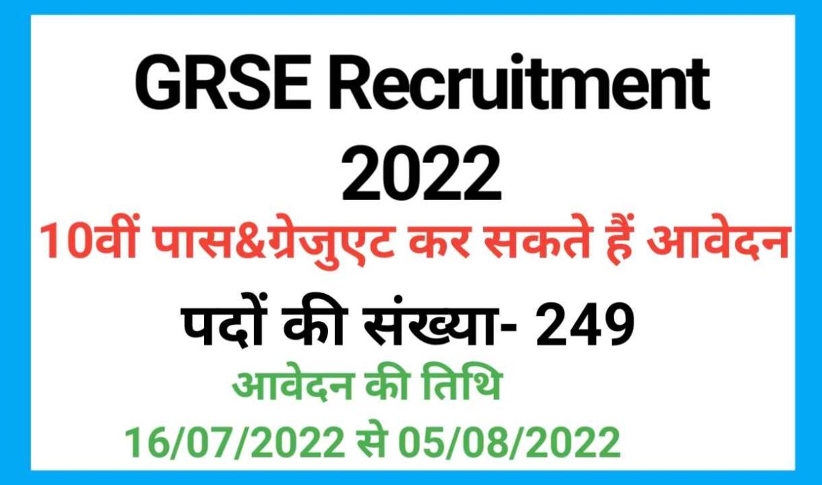 GRSE recruitment 2022